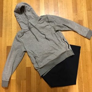 Grey Sweatshirt with Side Zippers